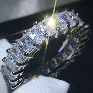 Women's 12 CT Diamond Silver Tone Wedding Band Bridal Engagement Ring